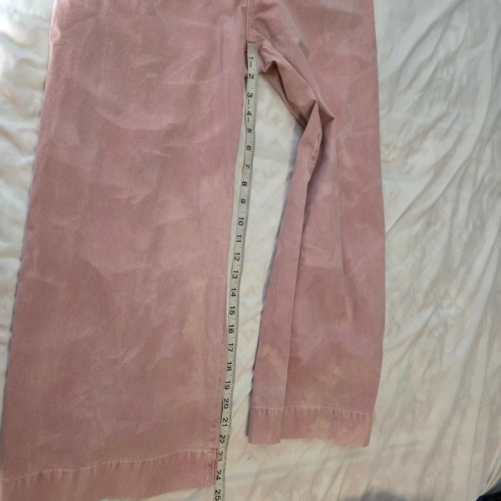 Pilcro Womens Wide Barrel Leg Jeans Size 30 Pink High Rise Faded Acid Wash Pants - Picture 7 of 10